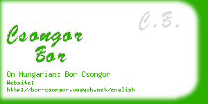 csongor bor business card